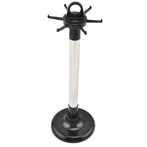 Soporte para utensilios de cocina de acero inoxidable, colgador giratorio para utensilios de cocina de 16, 5x5, 1 pulgadas con 6 ganchos, organizador fácil de limpiar para cucharas, cucharones y espá