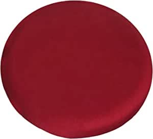 M H Stool Covers Round, Waterproof PU Round Bar Stool Covers with Elastic Bands Bar Chair Covers Bar Seat Covers Washable Stool Cushion Cover for 14.5 Inch/ 37 CM Chair(Black) (Set of 2) (Red)
