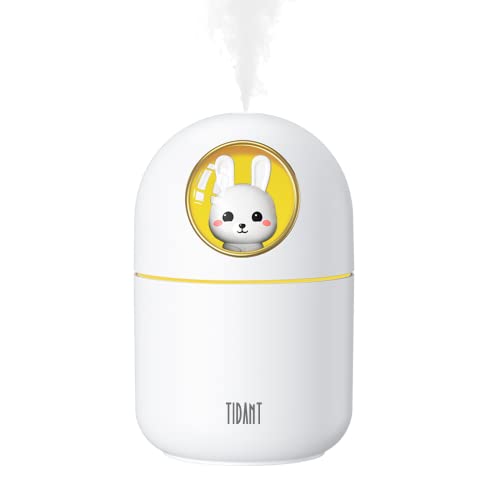 Image of Mini Humidifiers for bedroom, Cool Mist Humidifiers,Small humidifier for Bedroom, Home, Travel Office and Plants.(300ml,White)