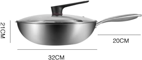 Wok con fondo plano para cocina tradicional china miniatura 2