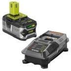 Ryobi ONE+ 18V Lithium+ battery and charger