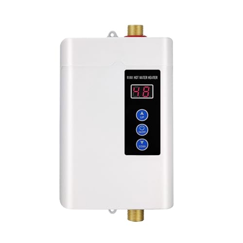 Termo Electrico, Mini Calentador De Agua Eléctrico For El Hogar, Calentador De Agua Instantáneo Sin Tanque, Máquina De Calefacción, Calentador De Agua(Bianco)