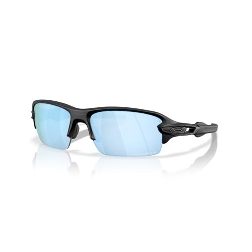 Oakley Gafas de sol rectangulares unisex Oo9511 Flak 2.0 S, Negro mate/polarizado Prizm Deep Water, 59 mm