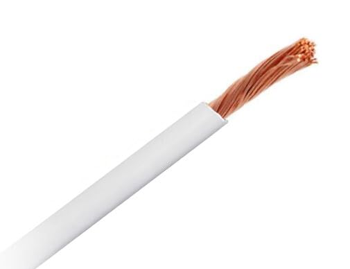 Hilo flexible blanco de 1,5mm² y 100m para cableado eléctrico doméstico