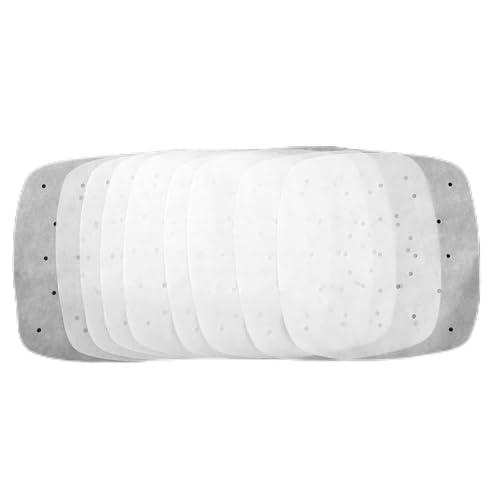100 forros antiadherentes de papel para hornear, accesorios para vaporera y freidora de aire o amantes de la repostería con papel resistente al calor que permite que el vapor pase fluidamente (blanco)
