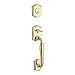 Baldwin Reserve DCWESXTRATAR003 Double Cylinder Westcliff Handleset with Traditional Knob and Traditional Arch Rose Lifetime Brass Finish