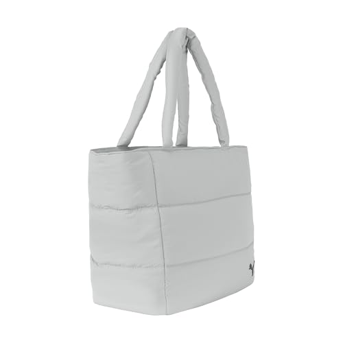 Image of PUMA Women's Plush Soft Nylon Tote with Padded Straps, Zip Closure & Metal Logo Plaque