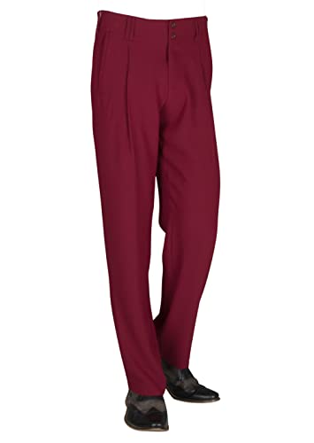 Pantalon bordeaux homme style rétro années 50 et 60