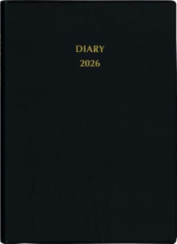 博文館 日記 2026年 B6 中型横線ダイアリー ソフト 黒 No.44 (2026年 1月始まり)