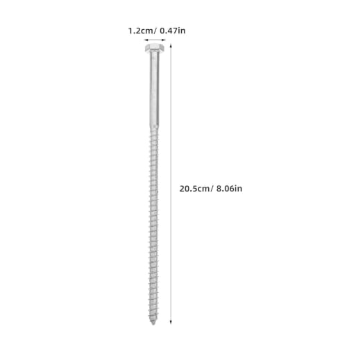 Tornillo autorroscante para madera rosca gruesa M8, cabeza hexagonal exterior de hierro 2