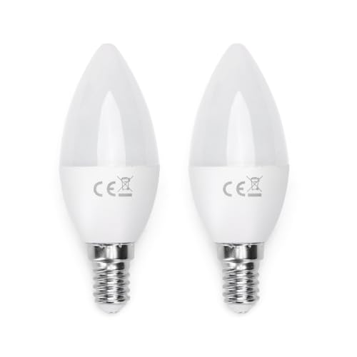 VoltShine LED C37 E14 10W - Confezione da 2 pezzi. Risparmia energia e illumina la tua casa con stile. Lunga durata e luce calda per creare ambienti accoglienti. Ideale per qualsiasi spazio.