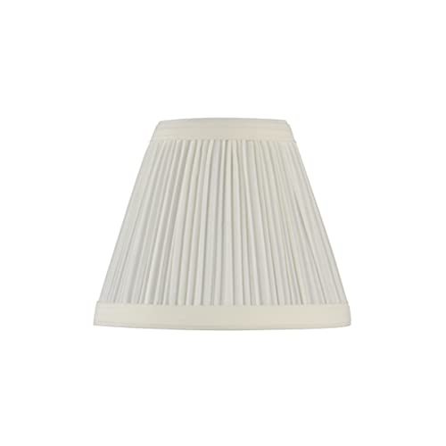 Aspen Creative 33121 Small Pleated Empire Shape Chandelier Clip-On Lamp Shade, Off White...