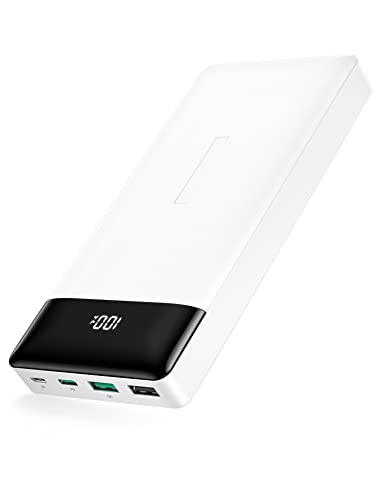 Power Bank, 20000mAh Battery Pack, Fast Charging 18W PD3.0 Portable Charger USB-C Power Delivery for iPhone 13/12/11 Pro Max, Samsung Galaxy S21/S20, iPad Pro and More