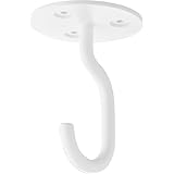 山崎実業(Yamazaki) 【石こうボードピンセット 付属】 天井から吊り下げできる プランターフック 石こうボード壁対応 ホワイト W6×D6×H8.2cm タワー tower ハンギングフック 天井フック 10227