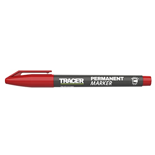 Tracer Fine-Point Permanent Construction Marker 1-2mm Red