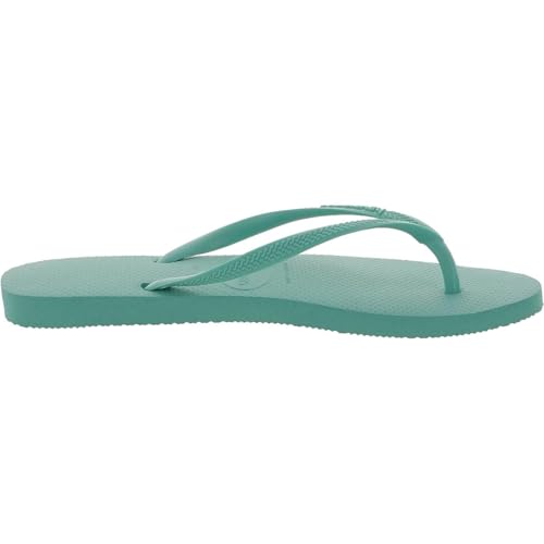 Image of Havaianas Women's Slim Flip Flops - Retired Color - Spring And Summer Pool Sandals For Women - Virtual Green, 11 /12