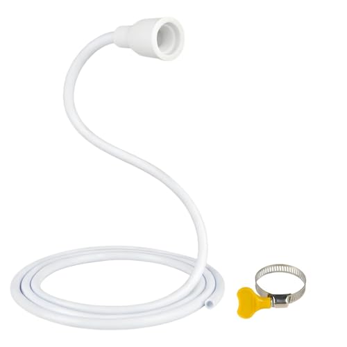 9.8FT Faucet Hose Adapter for Sink PVC Sink Hose Attachment for Faucet Extra Long Hose and Faucet Connector with Hose Clamp Water Transfer Accessory for Indoor & Outdoor Garden Bucket Cleaning