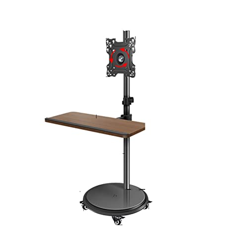 Soporte móvil de piso para TV con bandeja para teclado miniatura 1