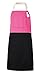 Velilla 404210B; delantal peto bicolor; color fucsia; talla única