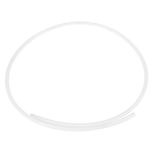 sourcing map PTFE Tubing Hose 100cm/3.25ft Long, 5mm ID 7mm OD High Temperature Tube, Insulating 3D Printer Hose White f