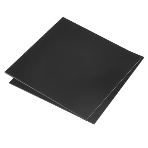 Image of 2pcs 12 x 12 Inch UHMW Polyethylene Sheets, 1 /8 Inch Thick Ultra High Molecular Weight Black Plastic Sheet [for Home, Industrial]