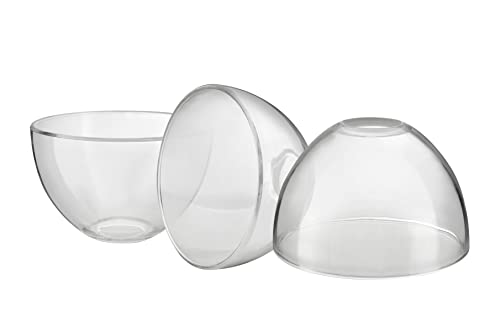 Image of Aspen Creative 23621-60-3, Clear Glass Shade for Lighting Fixture /Vanity Light /Wall Light, Size: 5-7 /8 inch D. x 3-3 /4 inch H., 3Pcs /Pack