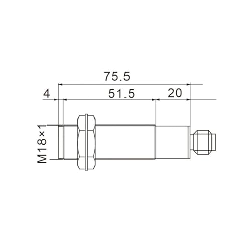 Capteur infrarouge M18 E3F-DS30C4 avec détection par réflexion diffuse NPN NO - 3