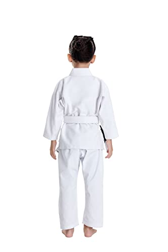 Just Yearn BJJ GI 37-WHITE-M1 Kids Bjj Gi, Youth Ibjjf Children’S Students Brazilian Jiujitsu Gi Kimono Pre-Washed Fabric Belt Not Included. thumb #2