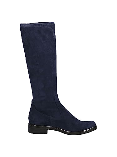 CAPRICE Damen Hohe Stiefel ohne Absatz Kniehoch Vegan, Blau (Ocean Stretch), 37.5 EU