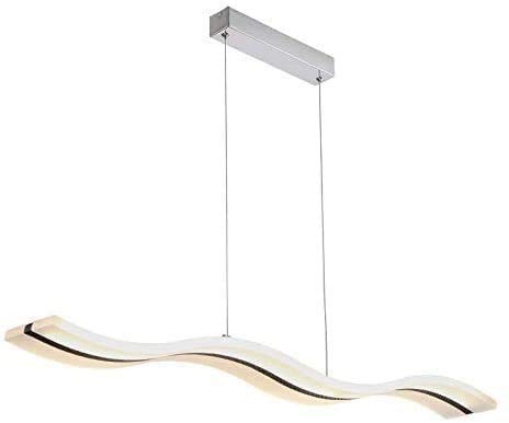Plafonnier LED design ondulé pour un éclairage de salon sans ombre