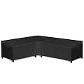 WLEAFJ Patio L-Shaped Sectional Sofa Cover Waterproof, Heavy Duty Outdoor Sectional Couch Cover with Air Vent, Left Facing, 83" L/104" L x 32" D x 31" H