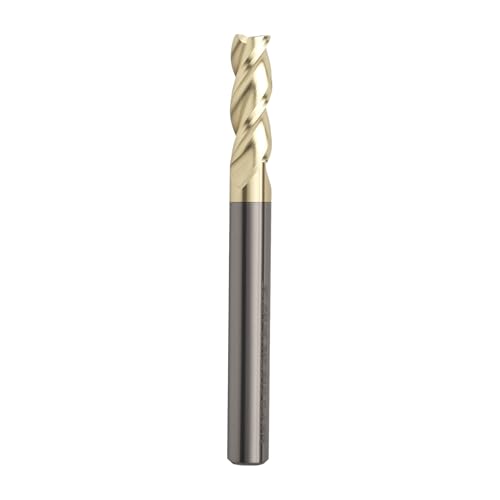 Image of 1 /4 inch Carbide Corner Radius End Mills, ZRN Coated, 3 Flute, End Mill Bits for Aluminum, CNC Router Bits with 37 Degree Helix, 015 inch Corner Radius Milling Cutter