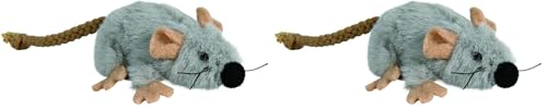 TRIXIE 45735 Katze Spielmaus, Plüsch, 7 cm, für Alle Rassengrößen, 1 Stück (2er Pack)