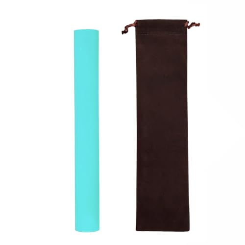 UPCEED Singing Bowl Mallet Hollow Acrylic Silicone Rubber Striker Mallet for Playing Quartz Crystal Singing Bowls with Bundle Pocket(Blue)