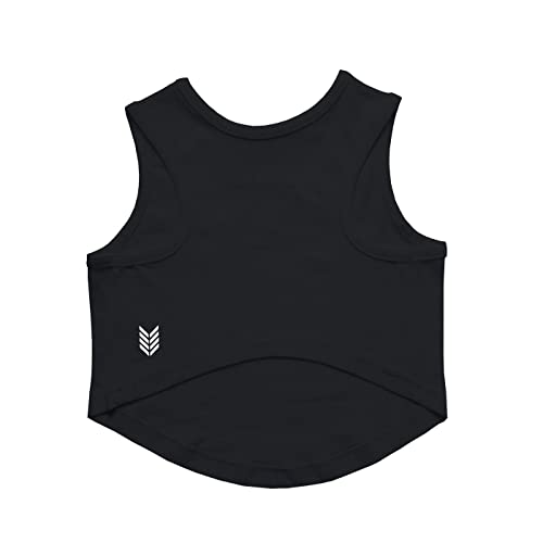 Image of Ruse 'Gonna Soak Up the Sun' Printed Dog T-Shirt - Cotton Blend Sleeveless Round Neck Tank for Small Breeds - Black, XXS - Chihuahuas, Papillons & Other Small Dogs - Dog Apparel Gift (1 Count)