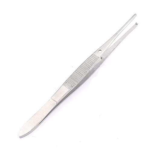 DDP IRIS Tissue Forceps 4” Straight 1X2 Teeth Serrated Economy