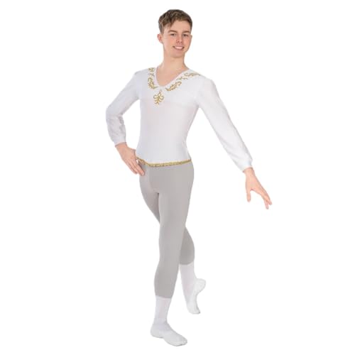 T-shirt de danse pour homme brodé 1st position style prince de ballet