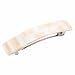 French Amie Oblong Cream Nouget Handmade 3.5 Inches Strong Grip Celluloid Ivory Automatic Hair Clip Hair Barrette - Long Lasting (Cream Nouget)
