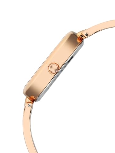 Image of Fastrack Vyb Diva with Quartz Analog Pink Dial Rose Gold Alloy with Enamel Fill Strap Watch for Girls - FV60117WM01W
