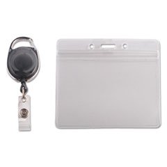 Porte-badge bobine Advantus horizontal refermable anti-perte pour carte d'accès