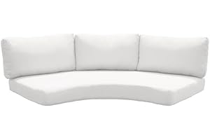 TK Classics Outdoor Cushions for Curved Armless Sofa Cushions