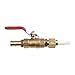 Valve-Type Manual Sandblaster Tool with Brass for NPT Ball Valve & Connector, Alumina Earthenware Nozzle Assembly for Suction-Type Industrial Rust Removal