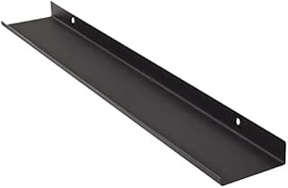MILUKA Floating Shelf Black 70 cm | Metal Shelves for Picture Shelf Ledge and Photo Shelf | Floating Shelves for Bedroom, Kitchen Storage and Bathroom Storage in Home Decor | Wall Shelf (1. Black)
