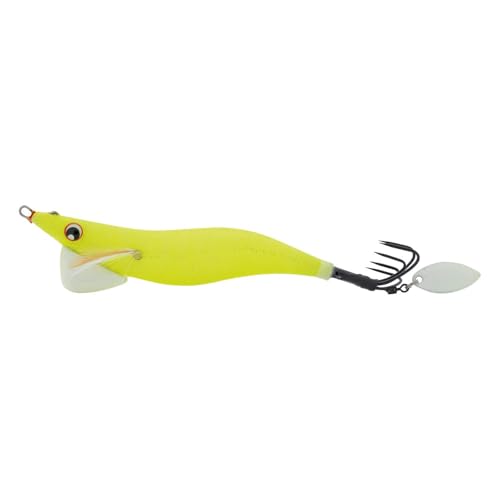 AKAMI Okto Egi Totanara per Polpo con Canna e Mulinello, Esca Artificiale con Piombo, Paletta Willow Vibrante e Ami Giapponesi Senza Ardiglione, Anti Incaglio,GR35,EGI3.5 (YELLOW)
