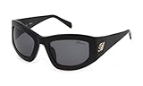 Modèle : SBM802 Blumarine Sbm802 Lunettes de Soleil, 0700 Nero Lucido, 56 Mixte