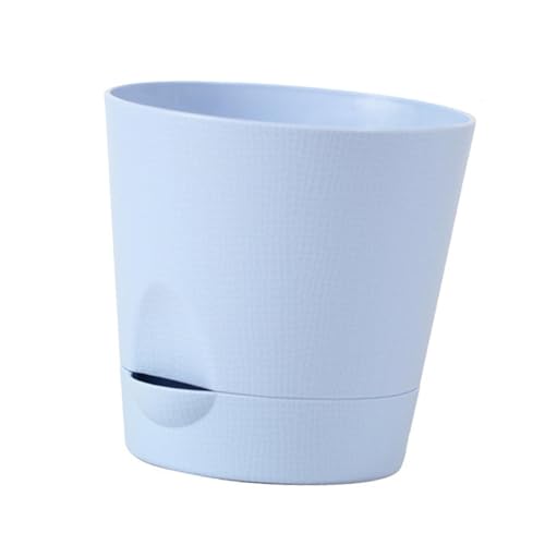 Fonowx Maceta de Autorriego, Decorativa para El Hogar, Moderna, para Jardín, Encimera, Sala de Estar, Balcón, Azul