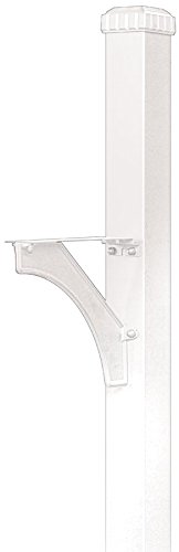 Salsbury Industries 4835WHT Designer In-Ground Mounted Decorative Mailbox Post, White