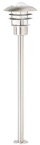 Brilliant Lampe Terrence Außenstandleuchte edelstahl | 1x A60, E27, 60W, geeignet für Normallampen (nicht enthalten) | IP-Schutzart: 44 -...