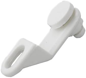 Extra Glide Curtain Track Roller Gliders Plastic 10 Pieces White Curtain Track Runners Rail Glider Hooks Curtain Track Pulley for Ceiling Curtain Drape Track Easy Fit.