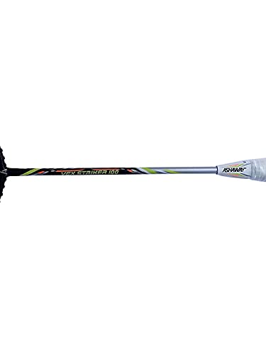 Image of Ashaway Vex Striker 100 Badminton Racket | Unstrung | 84g | Up to 28 LBS | Head Light (Black)